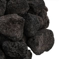 Vidaxl Sopečné kameny 25 kg černé 3–5 cm