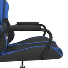 Vidaxl Masážní herní židle černá a modrá umělá kůže