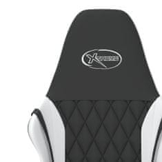 Vidaxl Masážní herní židle černá a bílá umělá kůže