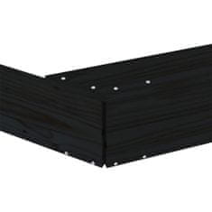 Greatstore Pískoviště se sedáky černé osmiúhelník masivní borové dřevo