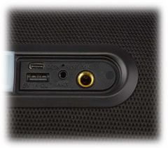 Nedis párty reproduktor/ 2.0/ výkon 120 W/ Bluetooth 5.0/ AUX/ USB-C/ USB-A/ 3,5 mm jack/ 1x 6,35 mm/ IPX5/ ABS/ černý