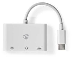 Nedis USB 2.0 multiport adaptér/ zástrčka USB-C/ zásuvka USB-A/ zásuvka USB-C/ zásuvka 3,5 mm/ 480 Mbps/ kulatý/ blistr