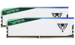 Patriot VIPER ELITE 5 WHITE RGB 64GB DDR5 6200MHz / DIMM / CL42 / Kit 2x 32GB