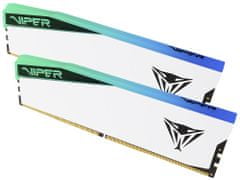 Patriot VIPER ELITE 5 WHITE RGB 64GB DDR5 6200MHz / DIMM / CL42 / Kit 2x 32GB