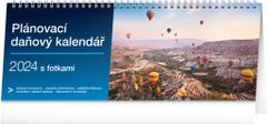 Grooters Stolní kalendář Plánovací daňový s fotkami 2024, 33 × 12,5 cm