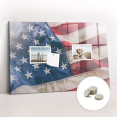 tulup.cz Skleněná magnetická tabule Americká vlajka 60x40 cm