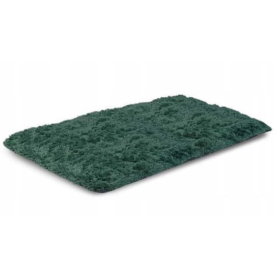 KOMFORTHOME Měkký chlupatý protiskluzový koberec 80x160 cm Barva zelená