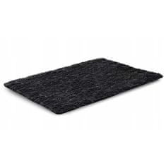 KOMFORTHOME Měkký chlupatý protiskluzový koberec 120x160 cm Barva černá