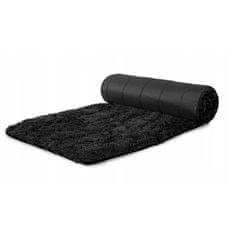 KOMFORTHOME Měkký chlupatý protiskluzový koberec 80x160 cm Barva černá