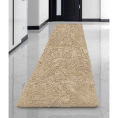 KOMFORTHOME Měkký koberec Shaggy Antislip 80x300 cm Barva Béžová