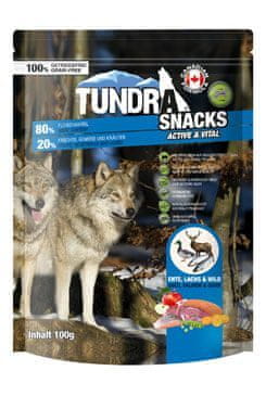 Vital TUNDRA dog snack Duck, Salmon, Game Active& 100g