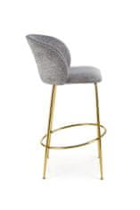 Halmar Barová židle H116 šedá/zlatá