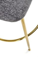Halmar Barová židle H116 šedá/zlatá