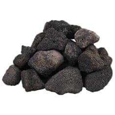 Greatstore Sopečné kameny 25 kg černé 5–8 cm