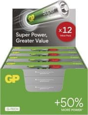 GP Alkalická baterie GP Super AA (LR6), 288 ks, display box