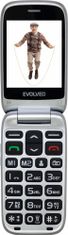 Evolveo EasyPhone FS, vyklápěcí mobilní telefon 2.8" pro seniory s nabíjecím stojánkem (červená barv