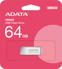 Adata UR350/64GB/USB 3.2/USB-A/Hnědá