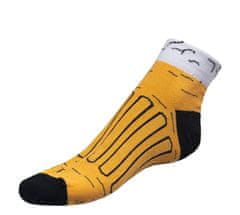 Bellatex Ponožky nízké Pivo 14 - 43-46 - žlutá,černá,bílá