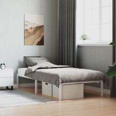 Greatstore Kovový rám postele bílý 90 x 190 cm