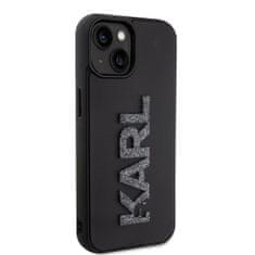 Karl Lagerfeld hard silikonové pouzdro iPhone 15 6.1" black 3D Rubber Glitter Logo
