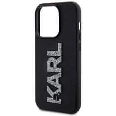 Karl Lagerfeld hard silikonové pouzdro iPhone 15 PRO 6.1" black 3D Rubber Glitter Logo