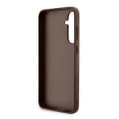 Guess hard silikonový obal Samsung Galaxy S23 FE Brown 4G kovové logo
