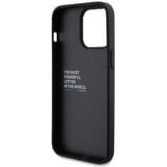 Bmw hard silikonové pouzdro iPhone 15 PRO MAX 6.7" black Leather Carbon