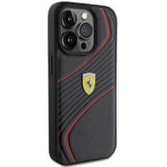 Ferrari hard silikonové pouzdro iPhone 15 PRO 6.1" black Twist Metal Logo