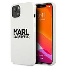 Karl Lagerfeld KLHCP13SSLKLWH hard silikonové pouzdro iPhone 13 Mini 5.4" white Silicone Stack Logo