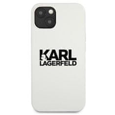 Karl Lagerfeld KLHCP13SSLKLWH hard silikonové pouzdro iPhone 13 Mini 5.4" white Silicone Stack Logo