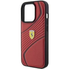 Ferrari hard silikonové pouzdro iPhone 15 PRO 6.1" red Twist Metal Logo