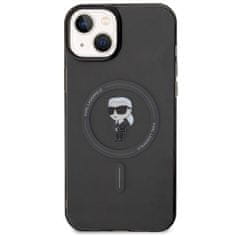Karl Lagerfeld hard silikonové pouzdro iPhone 15 PLUS 6.7" black IML Ikonik MagSafe