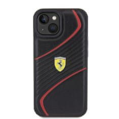 Ferrari FEHCP15SPTWK hard silikonové pouzdro iPhone 15 6.1" black Twist Metal Logo