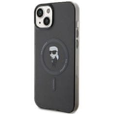 Karl Lagerfeld hard silikonové pouzdro iPhone 15 PLUS 6.7" black IML Ikonik MagSafe