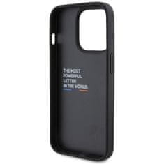 Bmw hard silikonové pouzdro iPhone 15 PRO 6.1" black Leather Carbon