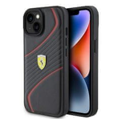 Ferrari hard silikonové pouzdro iPhone 15 PLUS 6.7" black Twist Metal Logo