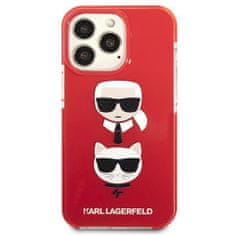 Karl Lagerfeld KLHCP13XTPE2TR hard silikonové pouzdro iPhone 13 Pro MAX 6.7" red Karl & Choupette Head