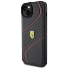 Ferrari hard silikonové pouzdro iPhone 15 PLUS 6.7" black Twist Metal Logo