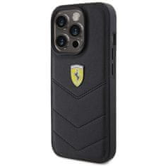 Ferrari hard silikonové pouzdro iPhone 15 PRO 6.1" black Quilted Metal Logo