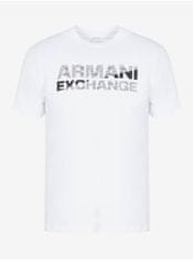 Armani Exchange Bílé pánské triko Armani Exchange L