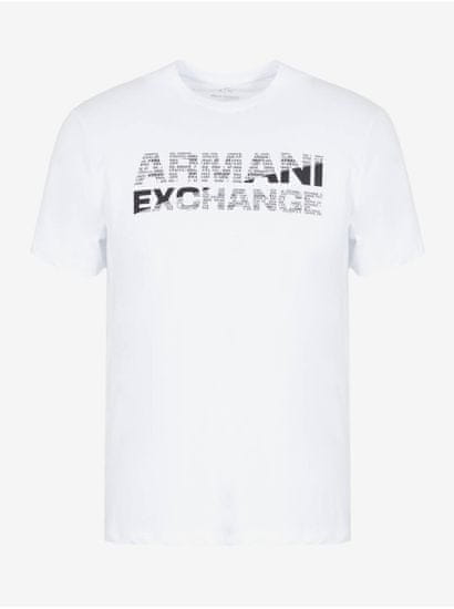 Armani Exchange Bílé pánské triko Armani Exchange