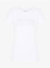 Armani Exchange Bílé dámské triko Armani Exchange S