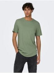 ONLY&SONS Zelené pánské basic tričko ONLY & SONS Matt Longy S