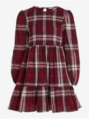 Tommy Hilfiger Červené holčičí kostkované šaty Tommy Hilfiger 104