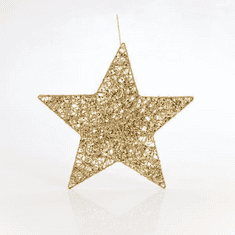 Eurolamp SA Závěsná hvězda, zlatá, 45 cm