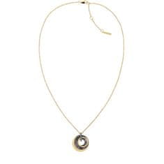 Calvin Klein Luxusní pozlacený náhrdelník z oceli s krystaly 35000158