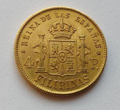 INTEREST Zlatý 4 Peso 1868 - Izabela II.