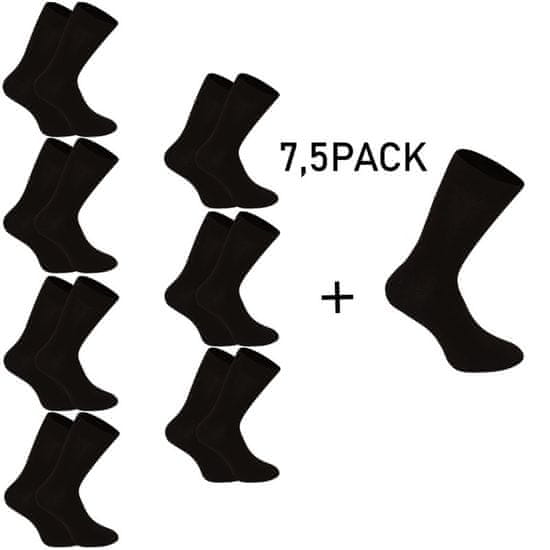 Nedeto 7,5PACK ponožky vysoké bambusové černé (75NP001)
