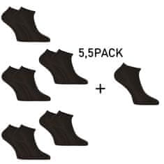 Nedeto 5,5PACK ponožky nízké bambusové černé (55NPN001) - velikost M