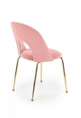 Halmar Jídelní židle Sibyla světle růžová/zlatá
